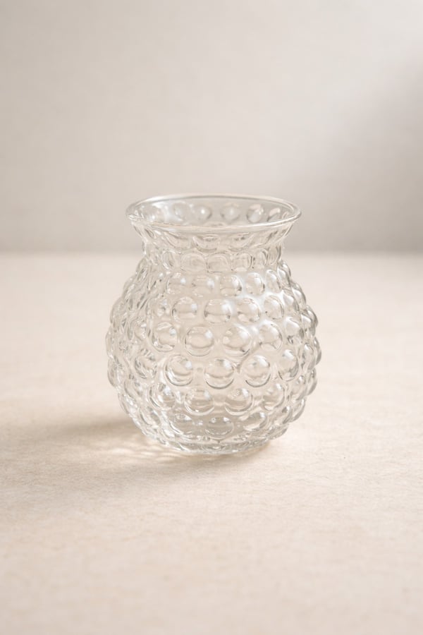 12’li 200 ML Borosilikat Desenli Cam İnci Bardak Seti Isıya Dayanıklı Şeffaf KW-722