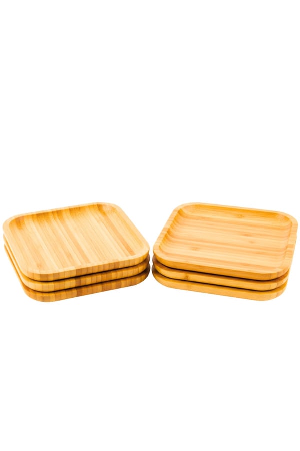 6 Adet 20 x 20 cm Kare Servis Tabağı, Sunumluk