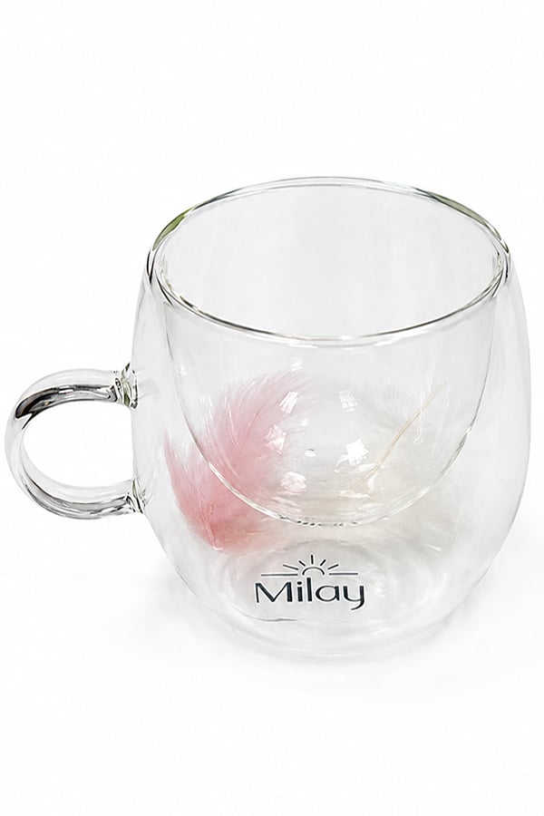 Çift Cidarlı Kuş Tüylü Kupa 250 ml