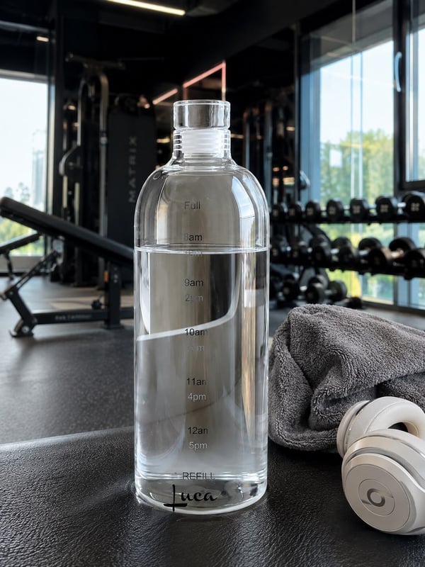 Dilay Home 1 Litre Zaman Çizelgeli Şeffaf Su Matarası