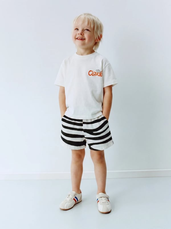 LA'CİEL PARİS 1985 Zebra 🦓 Müslin Şortlu Takım