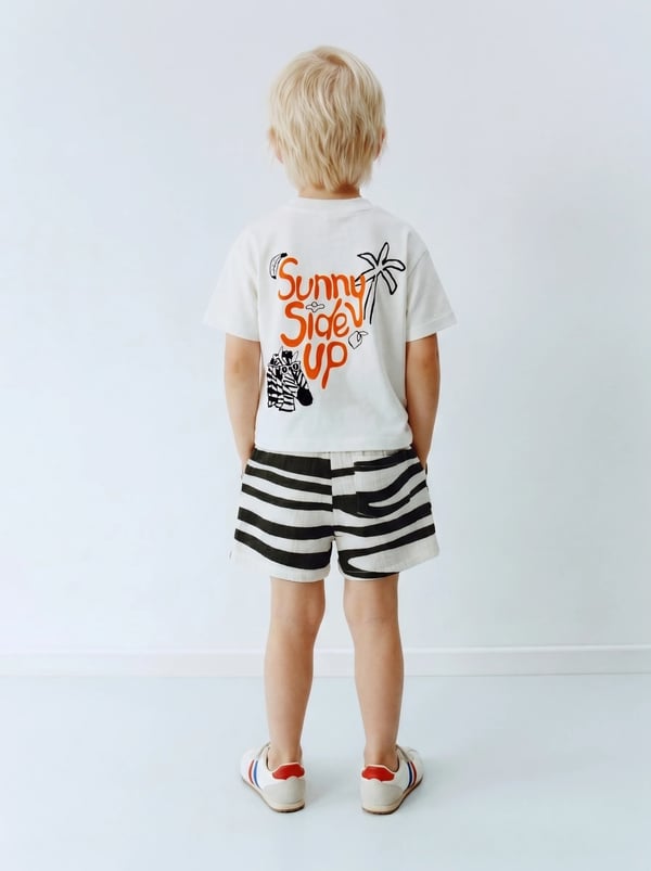 LA'CİEL PARİS 1985 Zebra 🦓 Müslin Şortlu Takım