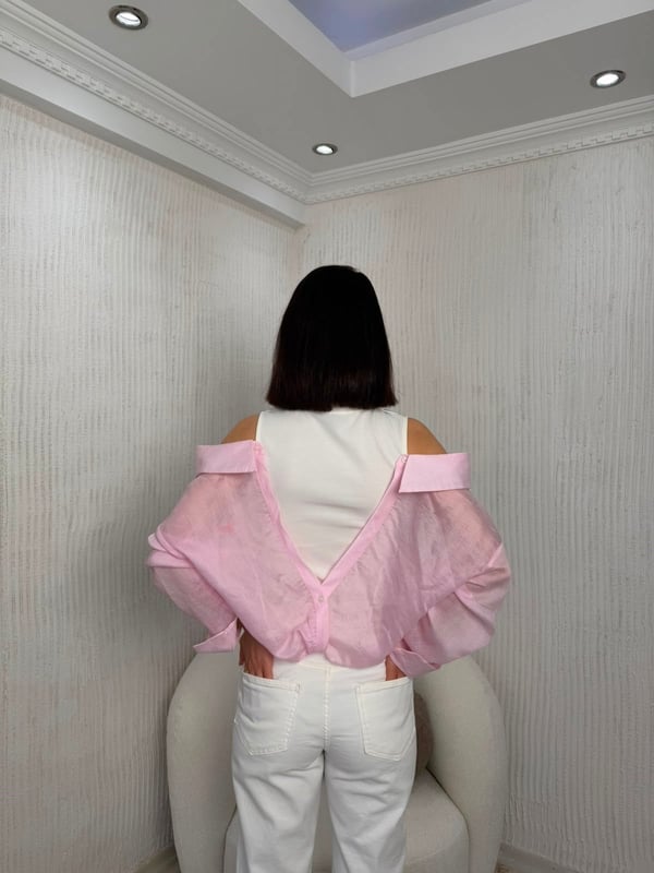 26-1YB1089 - 3117 KLEİN ATLETLİ GÖMLEK - PEMBE