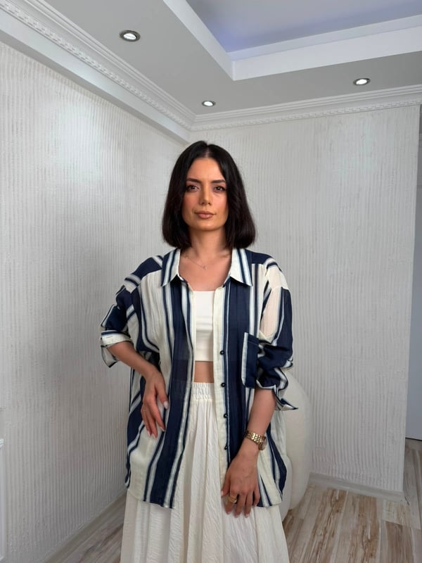 26-1YB1991 - 5060 MİSS PERRY ÇİZGİLİ GÖM - LACİ