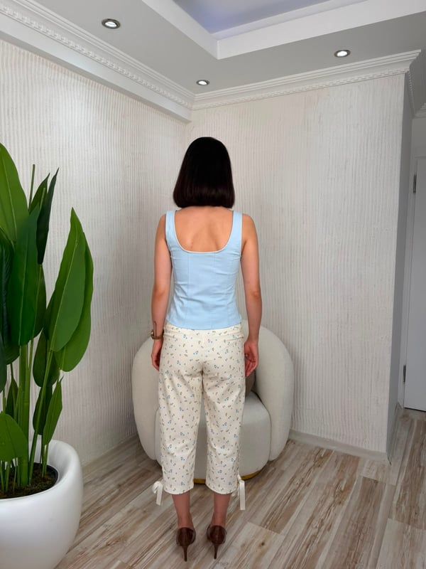 26-1YB2324 - 31240 BEBE PLUS PANTOLON - EKRU - MAVİ