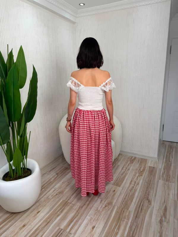 26-1YB2338 - DE261116 QU STYLE ETEK - KIRMIZI BEYAZ