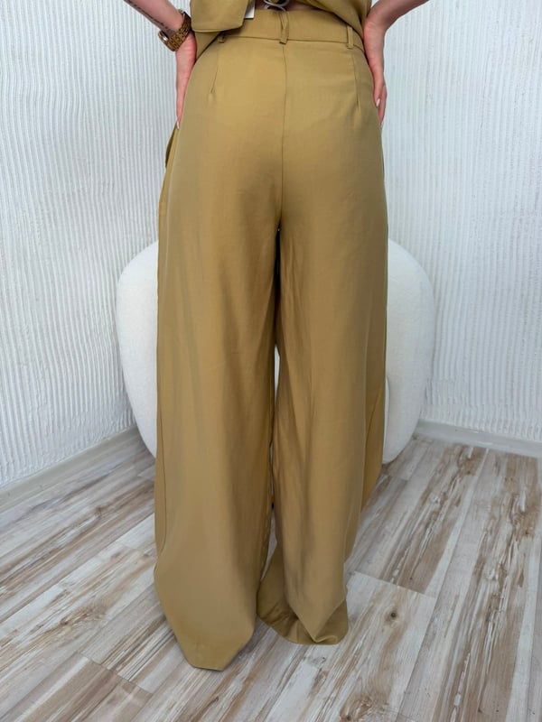 26-1YB2357 - 1484 FK BOL KESİM TENCEL PANTOLON - CAMEL