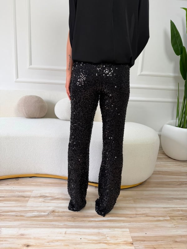 26-1YB2423 - D2936 TOPSHOW PULLU PANTOLON - SİYAH
