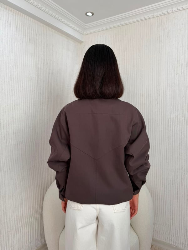 26-1YB2452 - 506383 HOT FASHİON TRENÇKOT - KAHVE