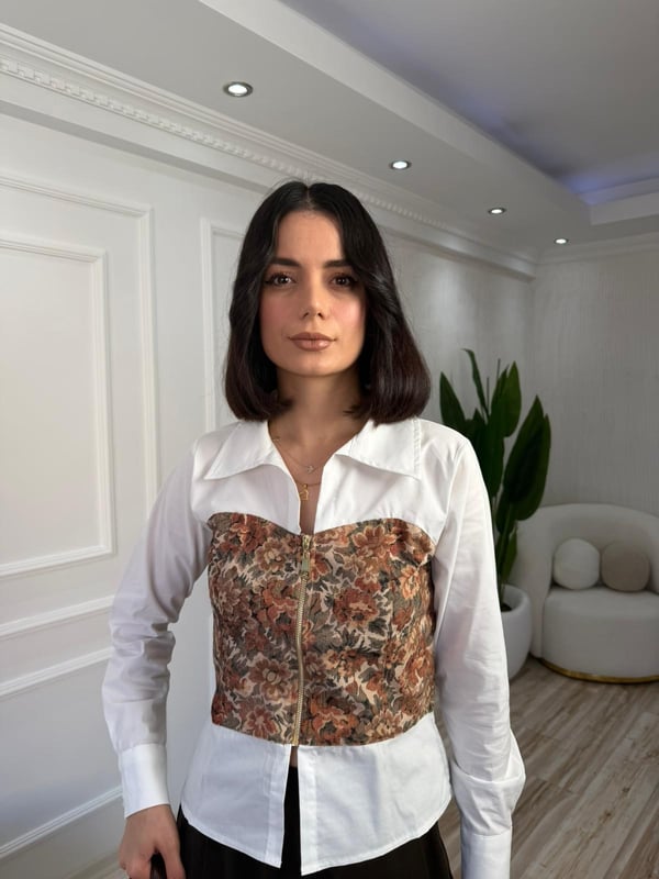 26-2KB0157 - 31315 BEBE PLUS GÖMLEK - EKRU-BEJ