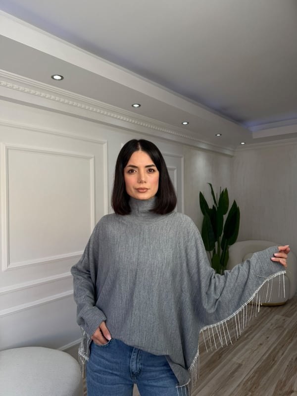 26-2KB0182 - 34534-1 MİSS POEM TRİKO KAZAK - ANTRASİT