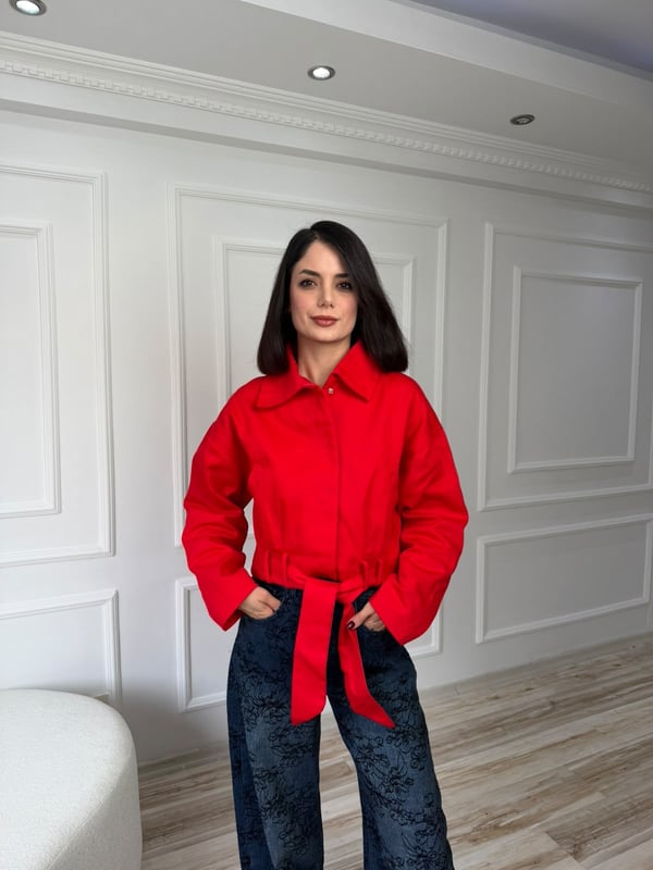 26-2KB0288 - 1436 MSY GABARDİN CEKET - KIRMIZI