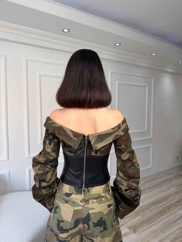 26-2KB0426 - 68061 TW3 CROP - SİYAH - LEOPAR