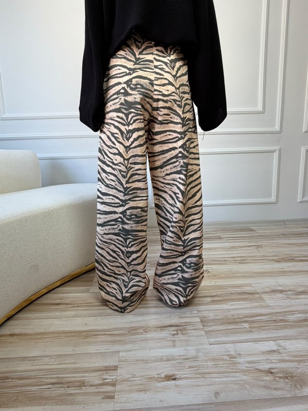 26-2KB0485 - 1443 MSY ZEBRA GABARDİN PANTOLON - DESEN