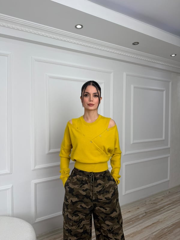 26-2KB0622 - 1309 KLEİN ÇİFT PARÇA HIRKA TAKIM - SARI