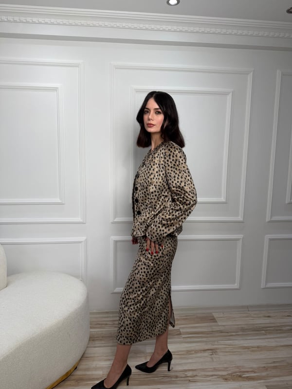 26-2KB0711 - 8715-1 MİSS NEŞEM LEOPAR DESEN ETEK - LEOPAR