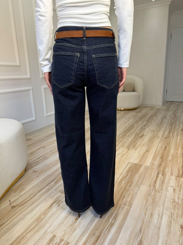 26-2XB0003 - 26171 KMR MARTİN KEMERLİ STRAİGHT PANTOLON - RAW YIKAMA