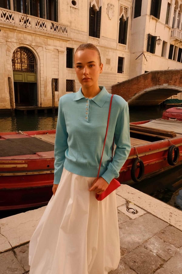 CASTELLI POLO TRİKO KAZAK Turkuaz