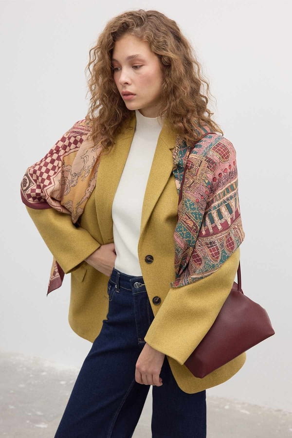 SARAYA BLAZER CEKET Hardal