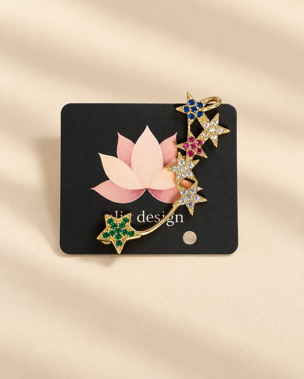     Rainbow Star Earcuff