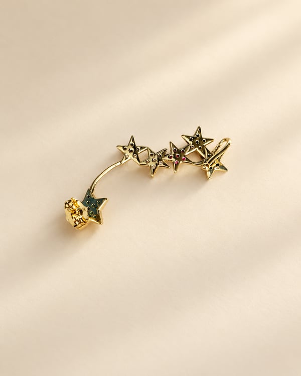     Rainbow Star Earcuff