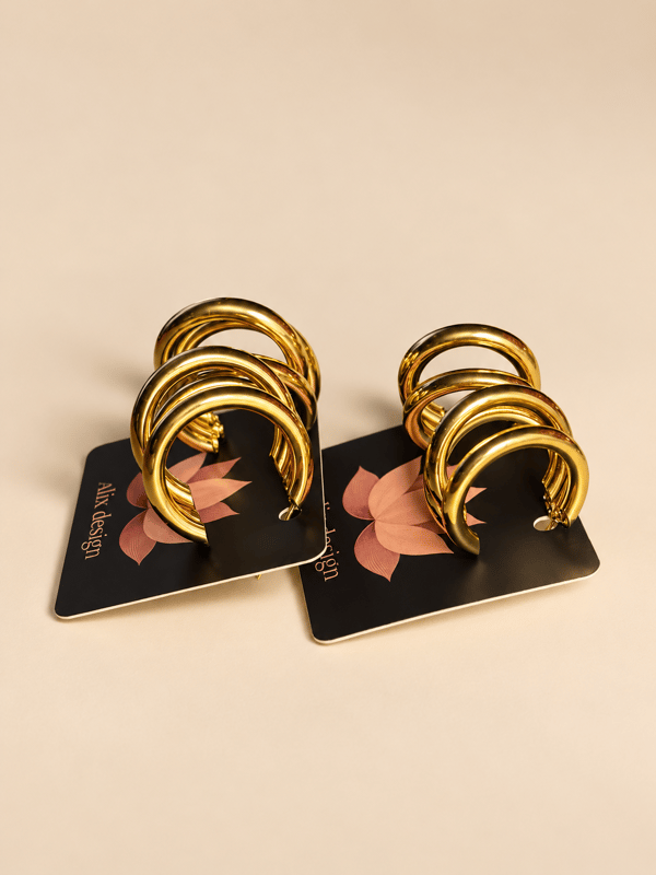     Trio Small Gold Küpe