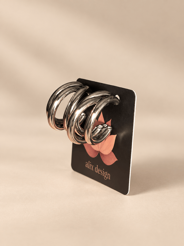     Trio Small Silver Küpe