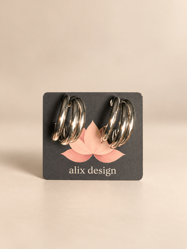     Trio Small Silver Küpe