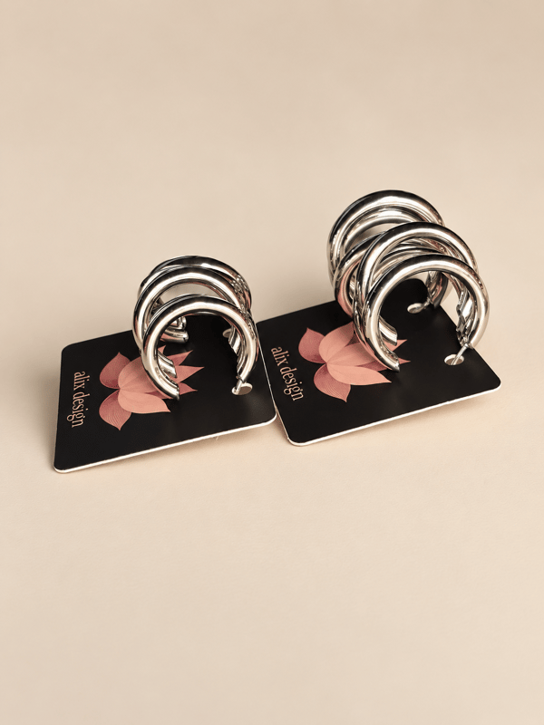     Trio Small Silver Küpe