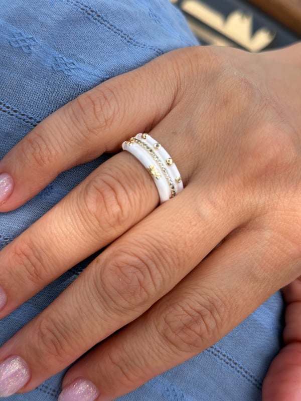     White Whisper Ring