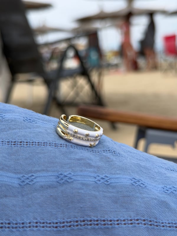     White Whisper Ring