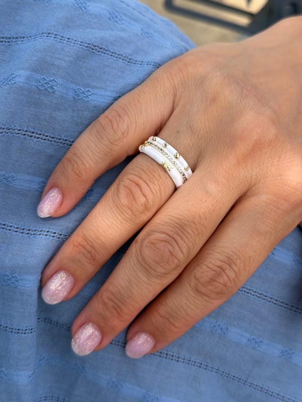     White Whisper Ring