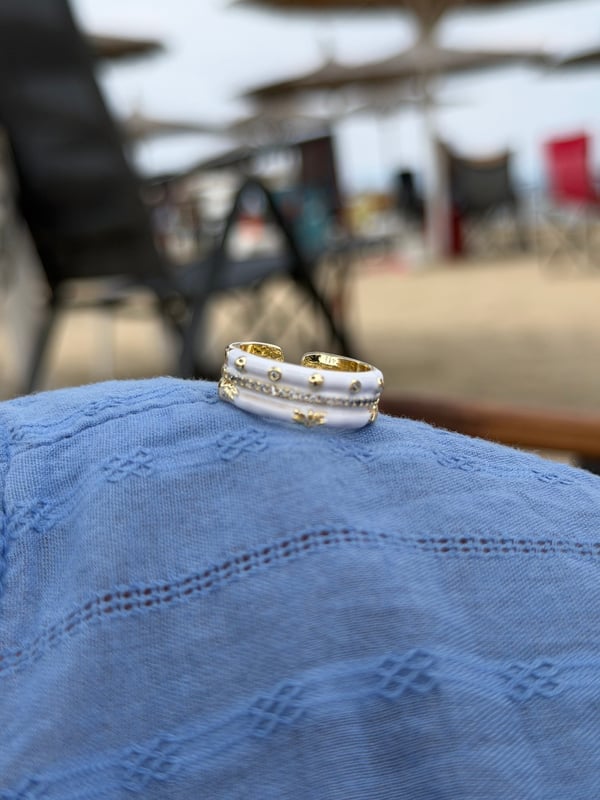     White Whisper Ring