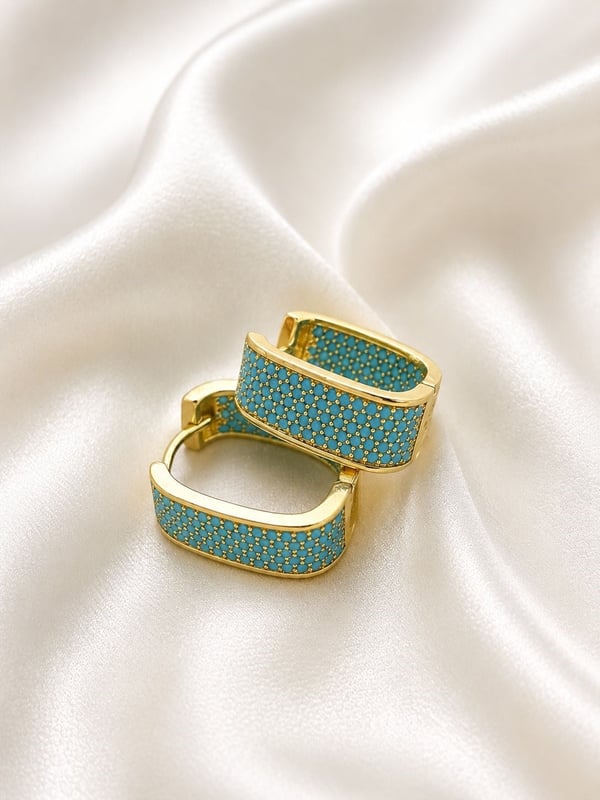Aqua Gleam Hoops