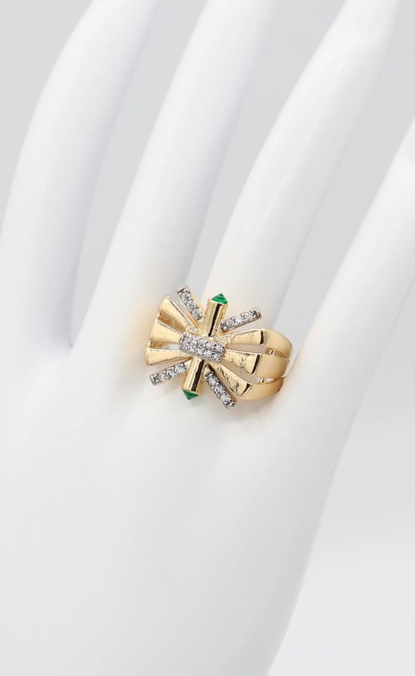 Art Deco Ribbon Gold Ring