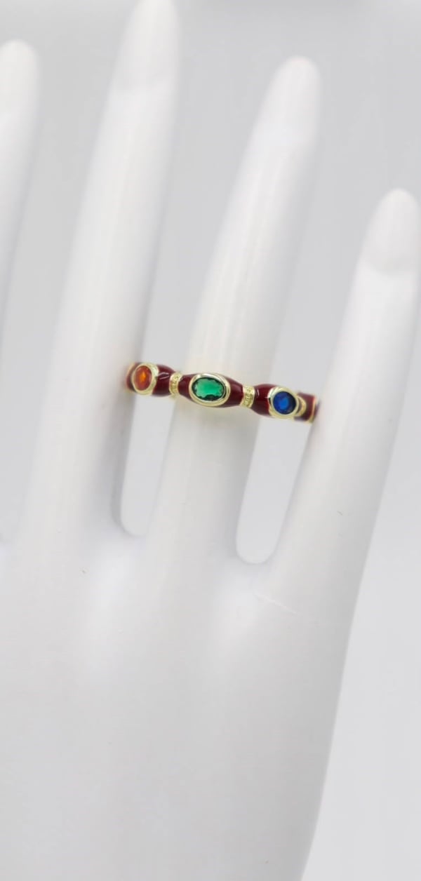 Art Pop Enamel Statement Ring