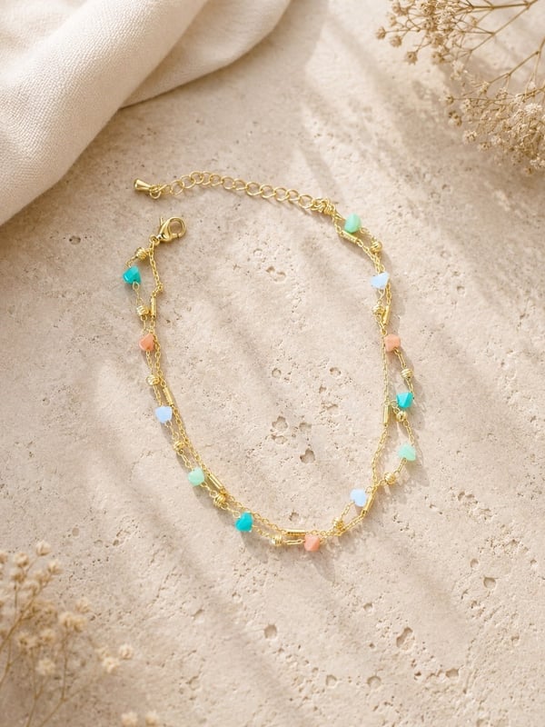 Color Stone Anklet