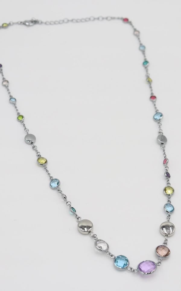 Colorful Crystal Chain Necklace