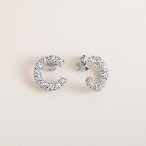 Diamond Twist Hoops