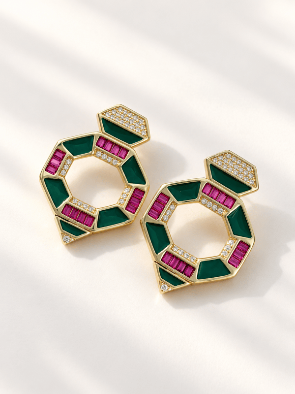 Emerald Royale  Earrings