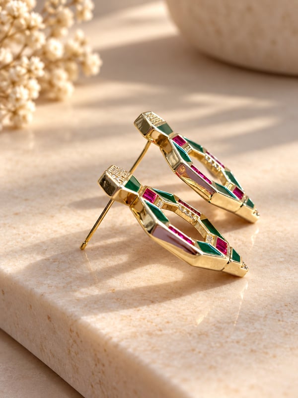 Emerald Royale  Earrings