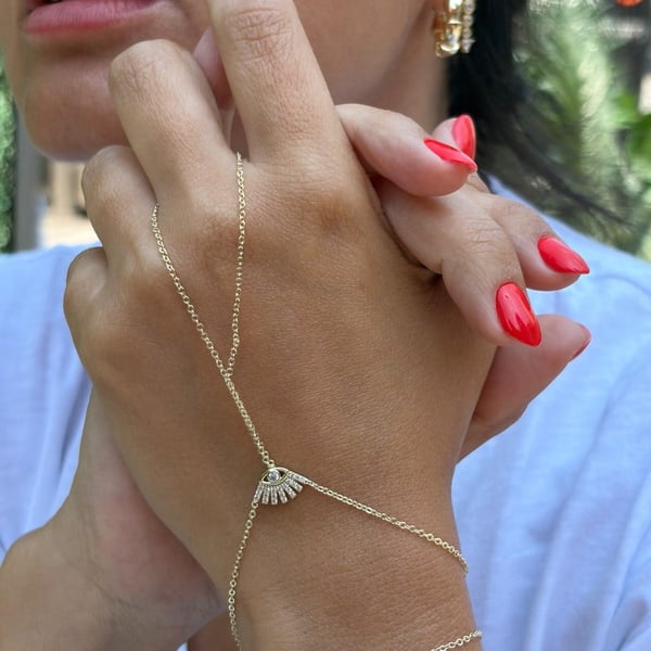 Evil Eye Hand Chain