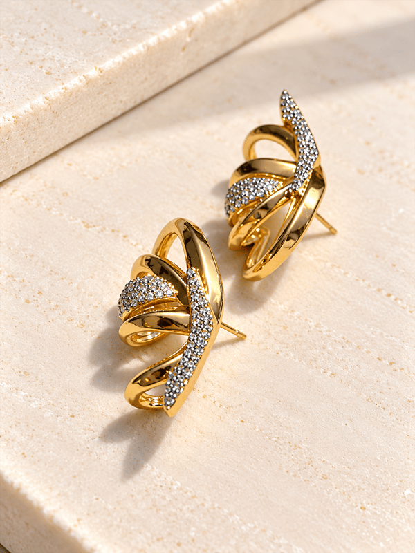 Gilded Ribbon Earrings