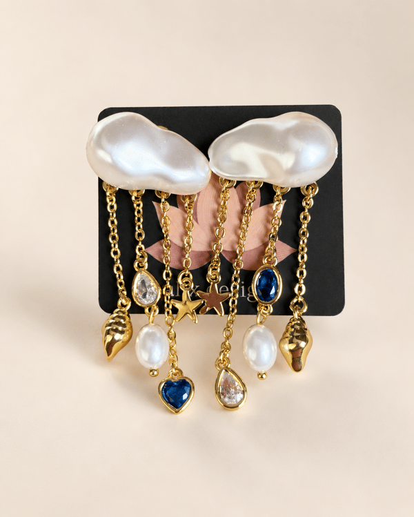 Gold Cloud Charm Küpe