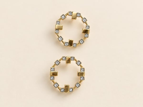 Golden Geometry Earrings