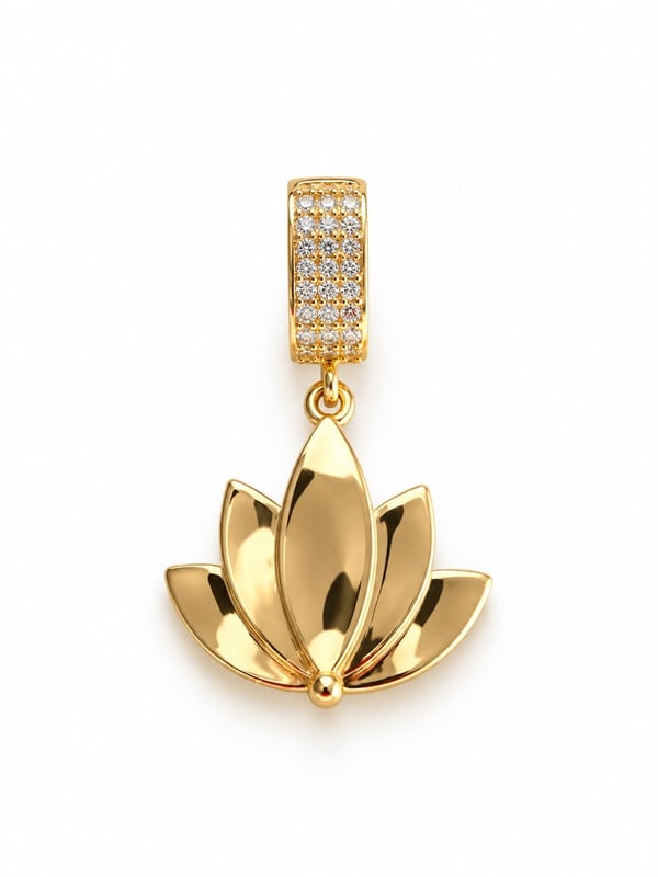 Golden Lotus Charm