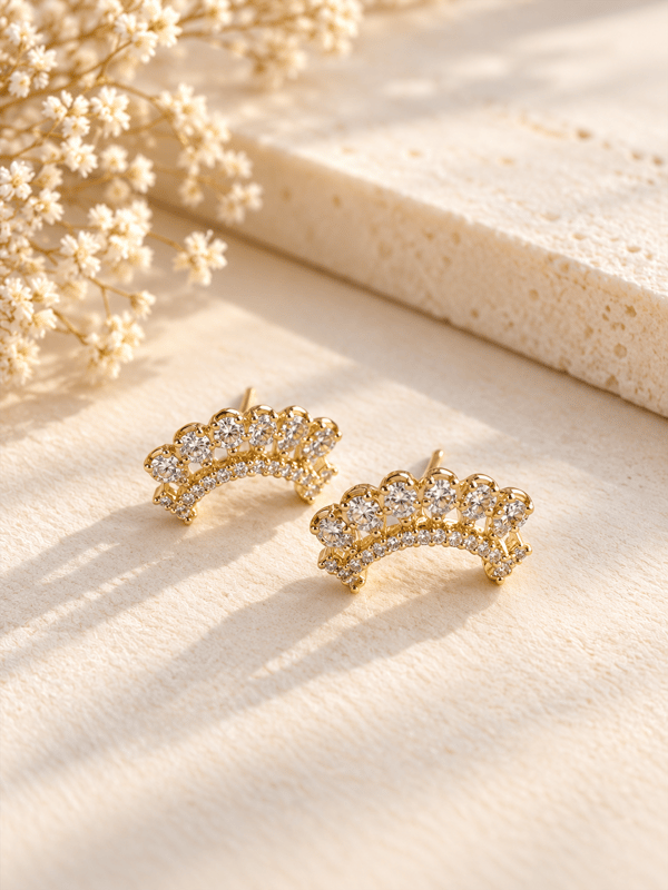 Golden Petal  Earrings