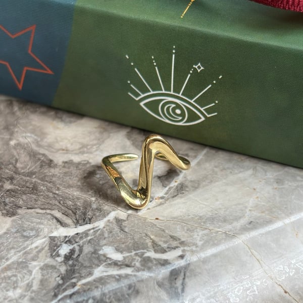 Golden Wave Ring