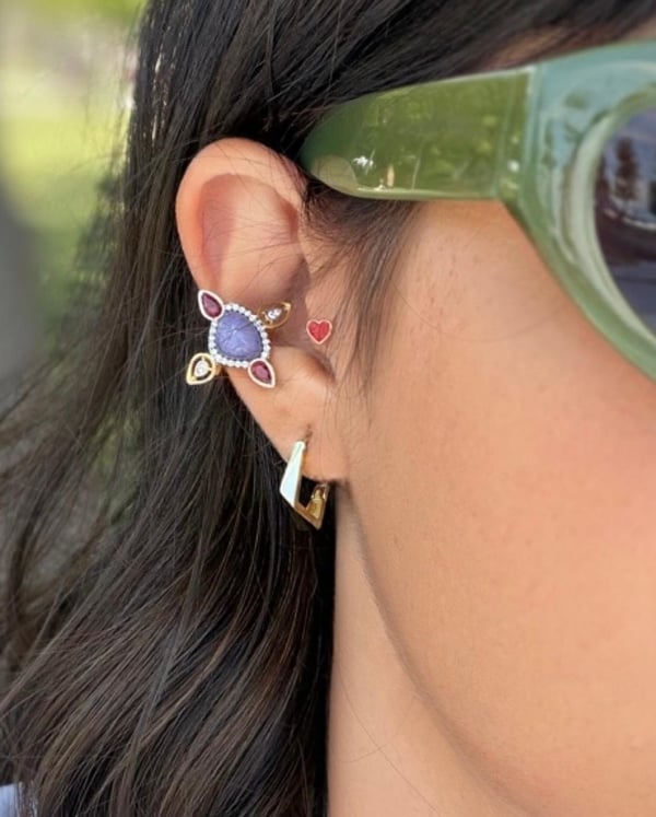 Lavender Star Ear Cuff