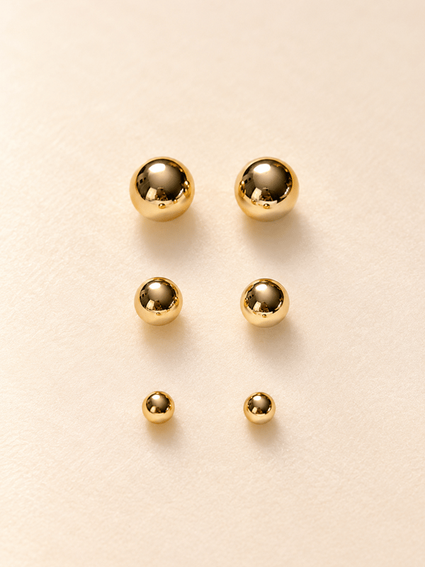 Mini Ball Gold Küpe
